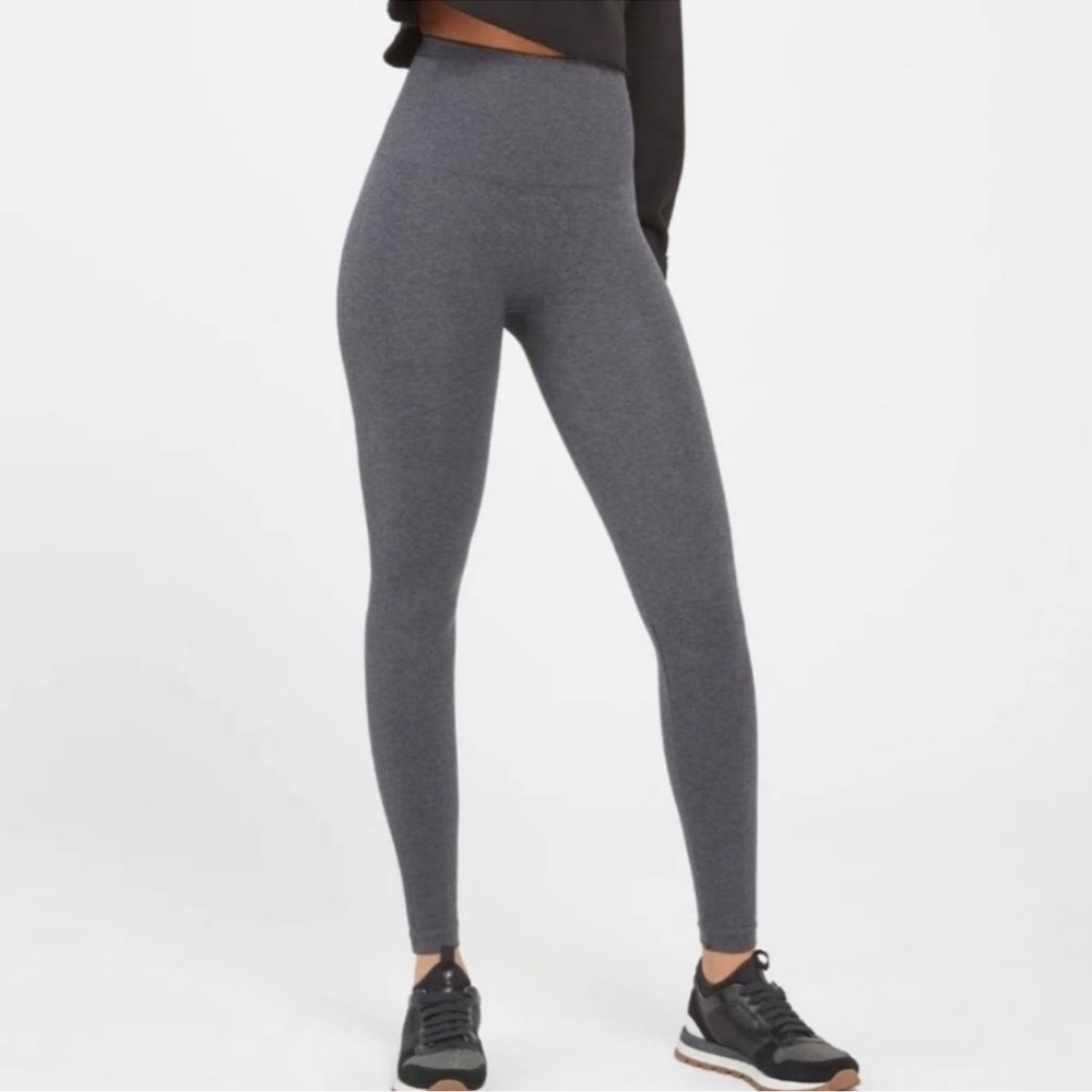SPANX Look at me Now Seamless Leggings Heather Charcoal Gray 2X